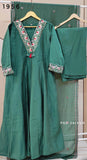 Bottle green Roman Anarkali suit