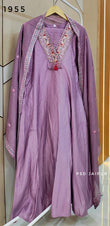 Purple Roman Anarkali Suit