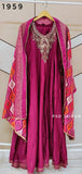 Purple Roman Silk Anarkali Suit