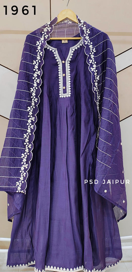 Purple anarkali suit