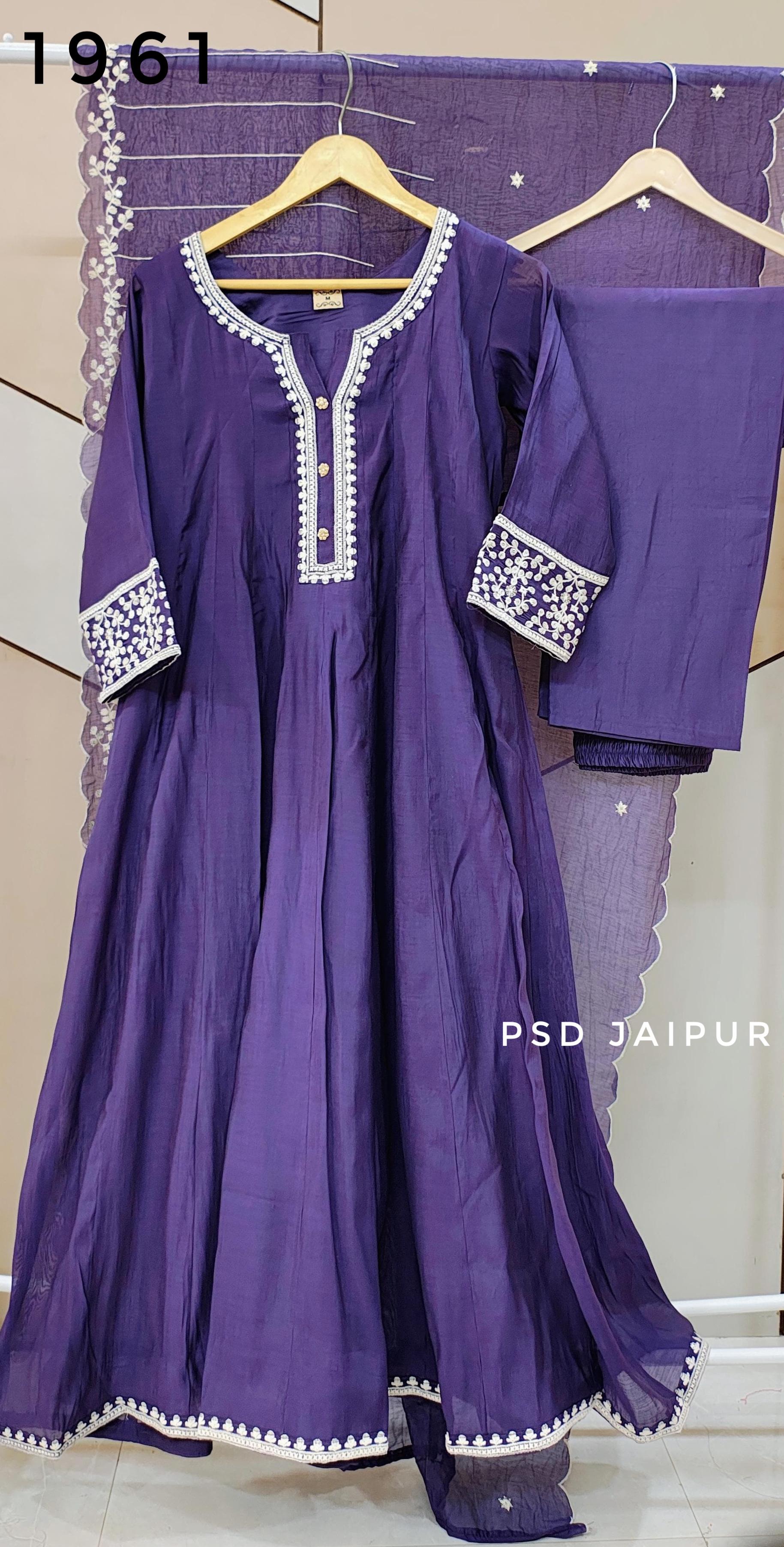 Purple anarkali suit
