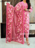 Pink Floral Pure Cotton Suit
