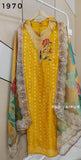 Yellow brocade Suit