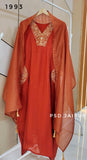 Rust orange Mul Chanderi Suit