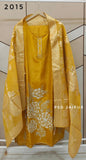 Yellow Shimmer Silk Suit