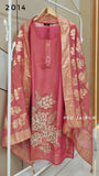 Pink shimmer Silk Suit