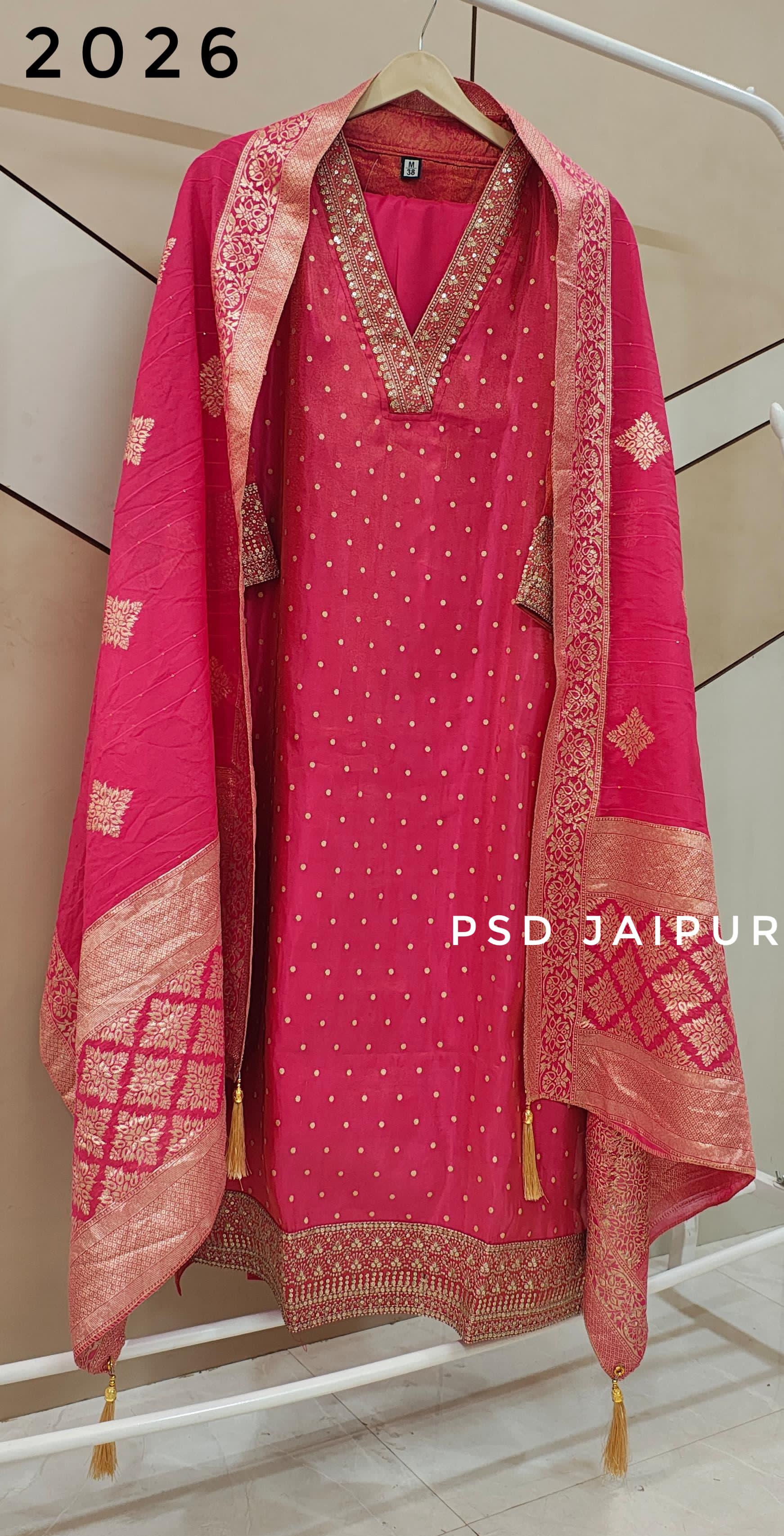 Hot Pink Silk suit