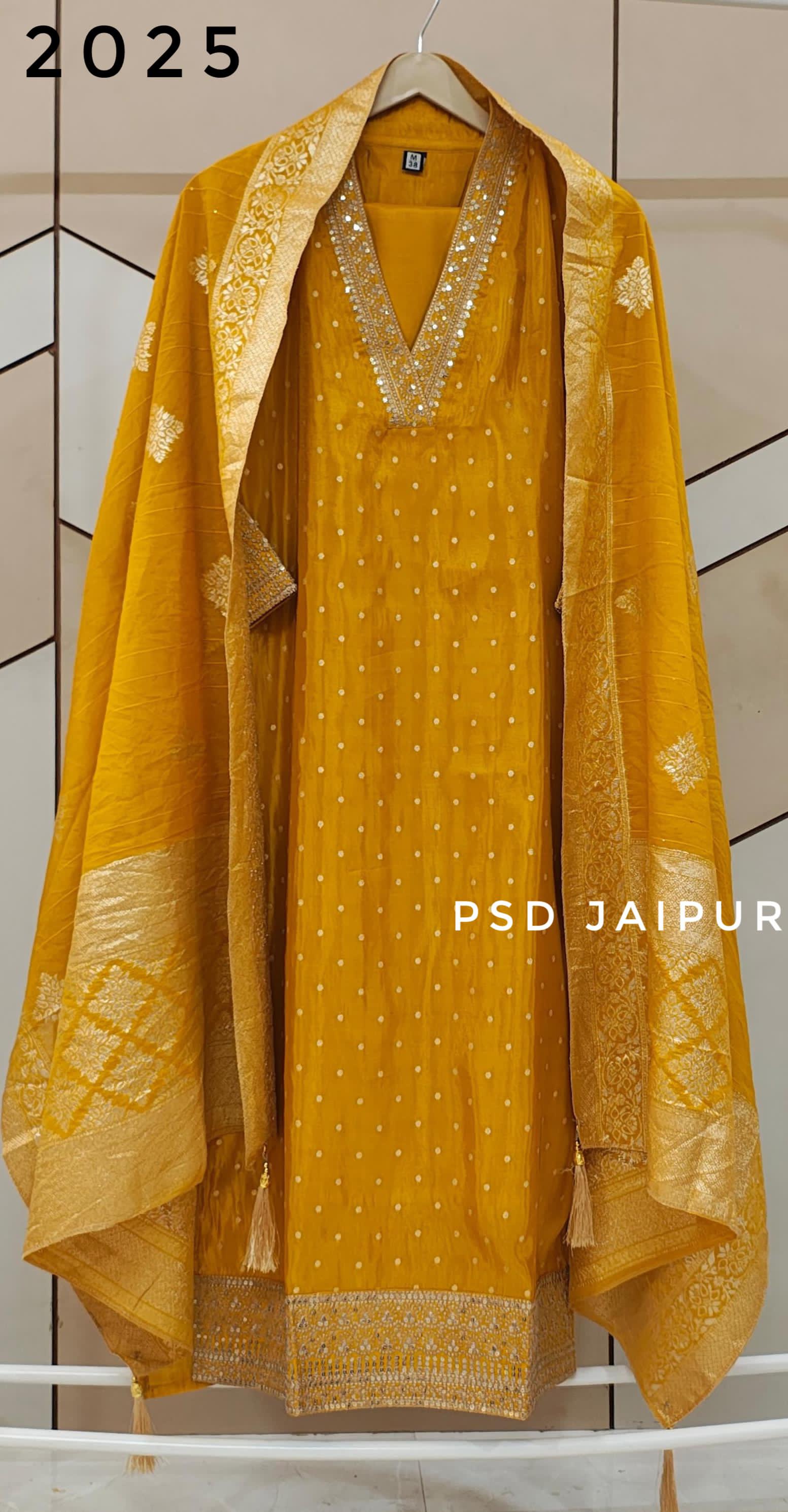 Mustered Silk Suit