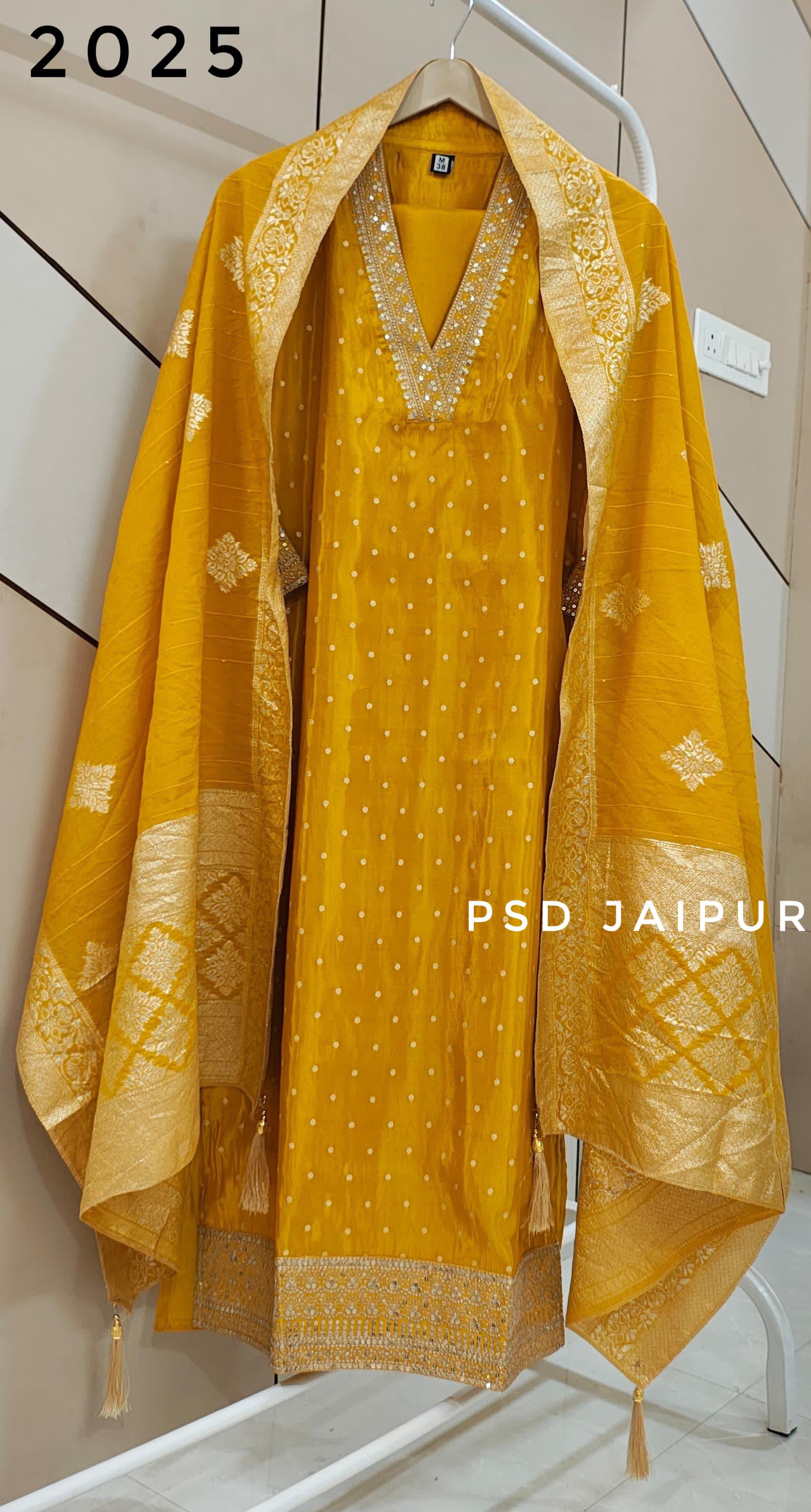 Mustered Silk Suit