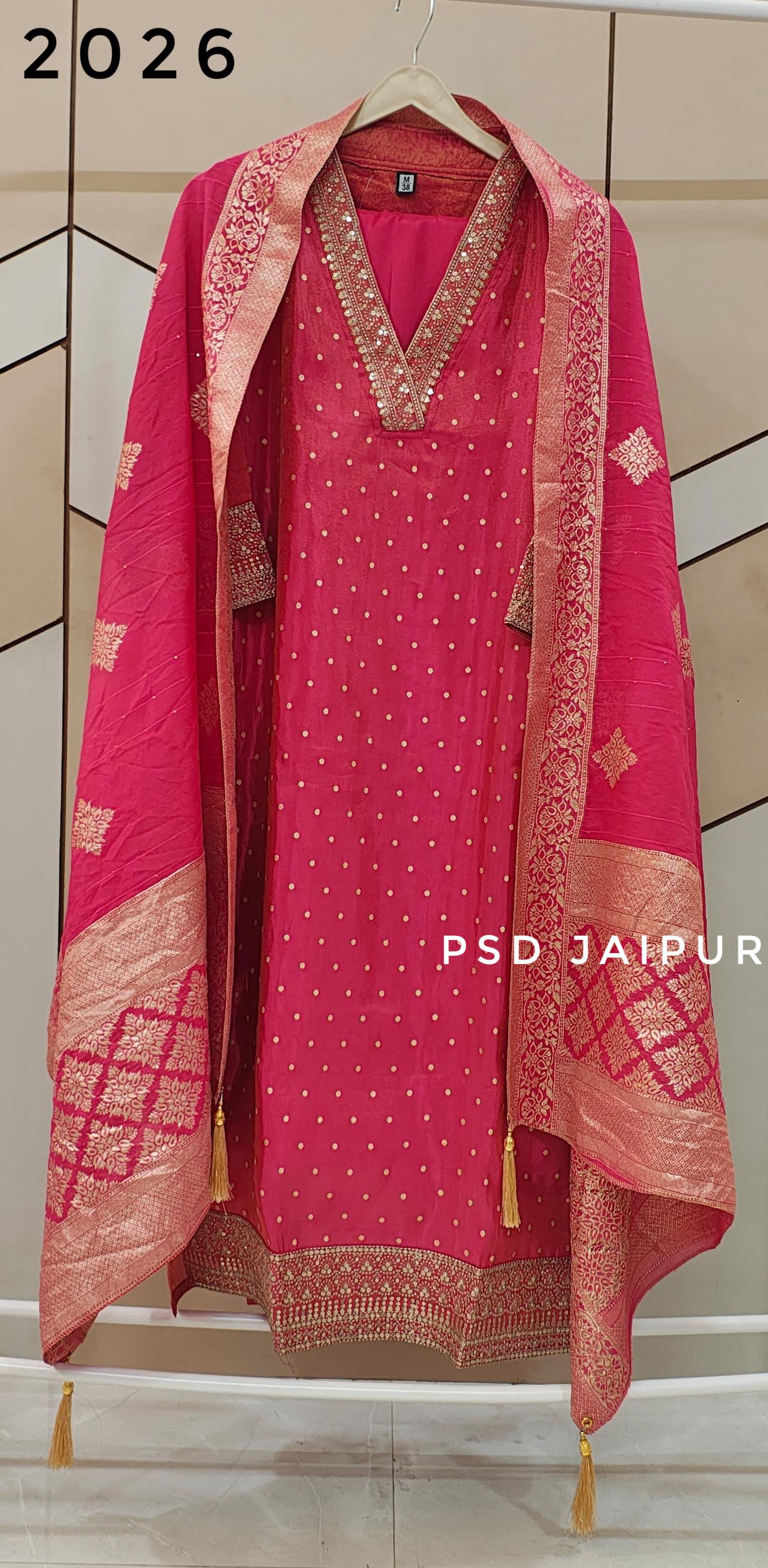 Hot Pink Silk suit