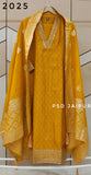 Mustered Silk Suit