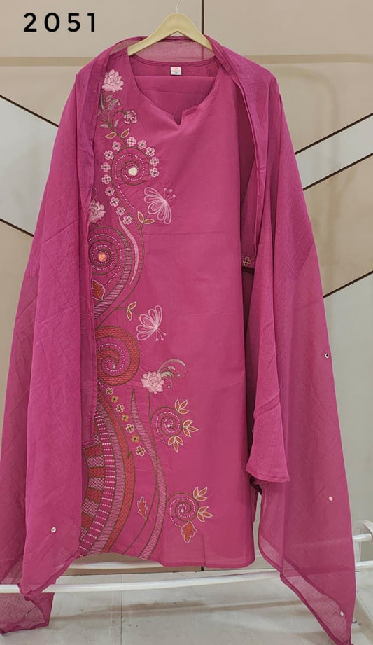 Pink Embroidery Suit