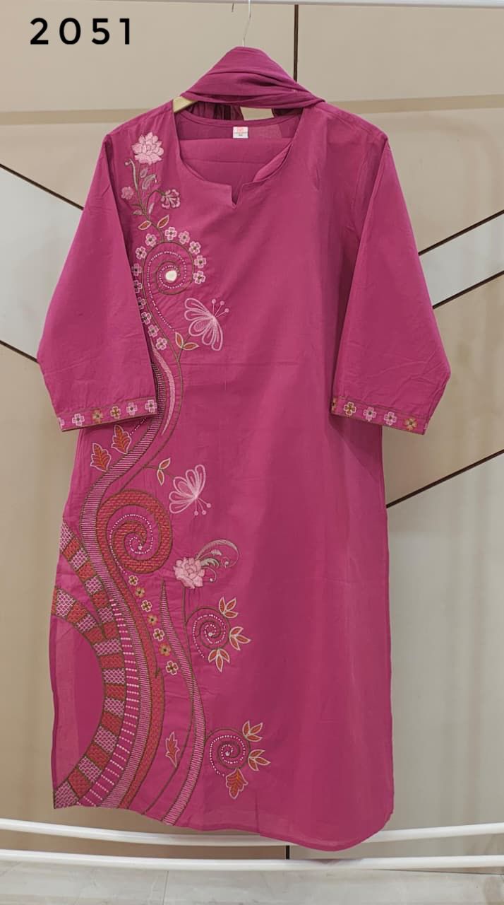 Pink Embroidery Suit