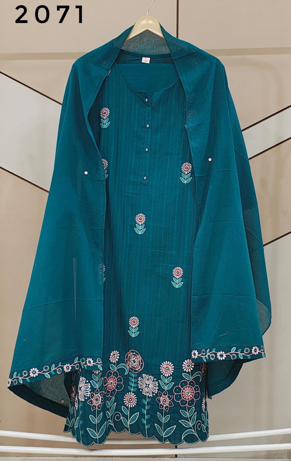 Teal Dobi Cotton suit