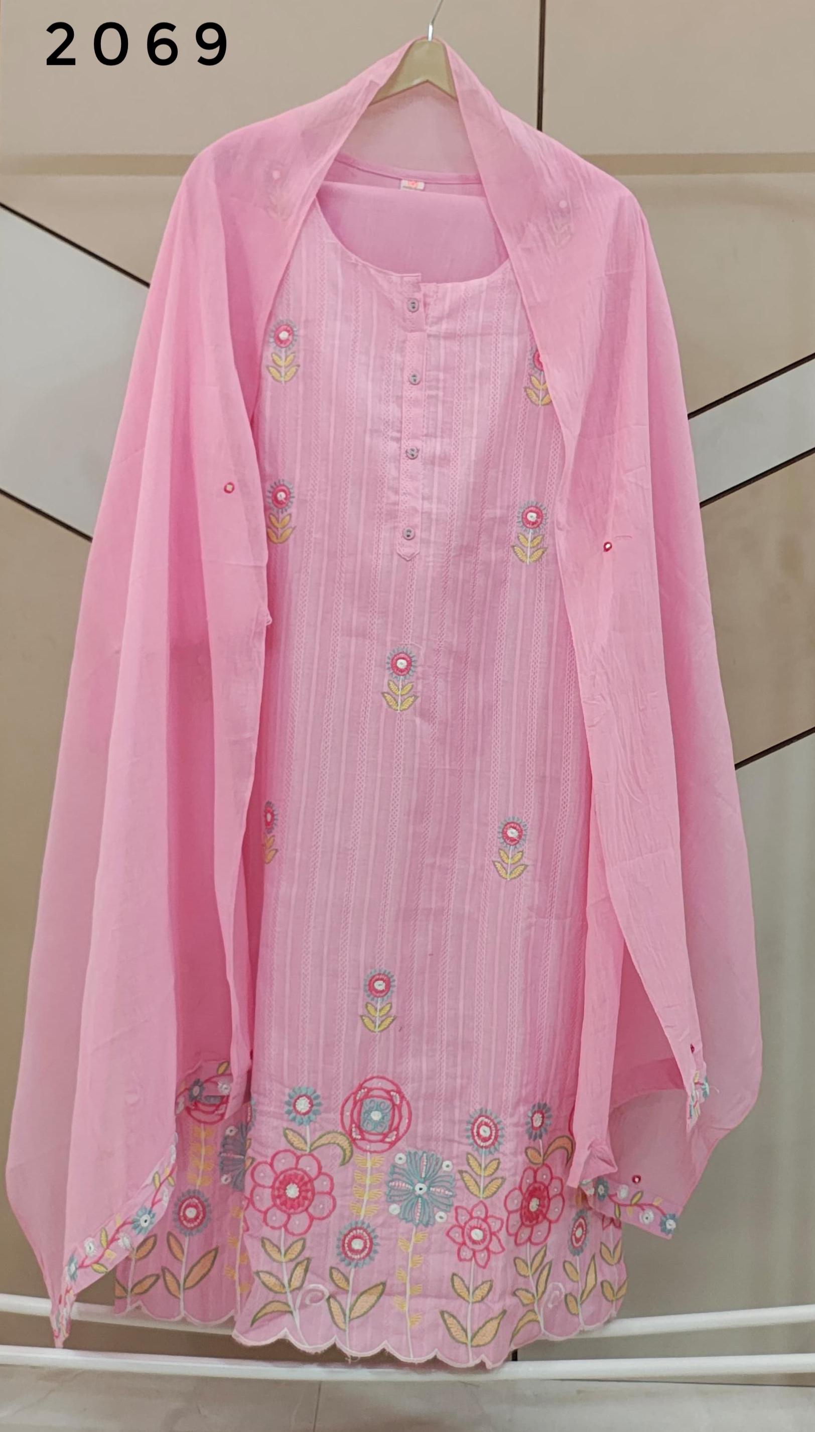 Pink Dobi Cotton suit