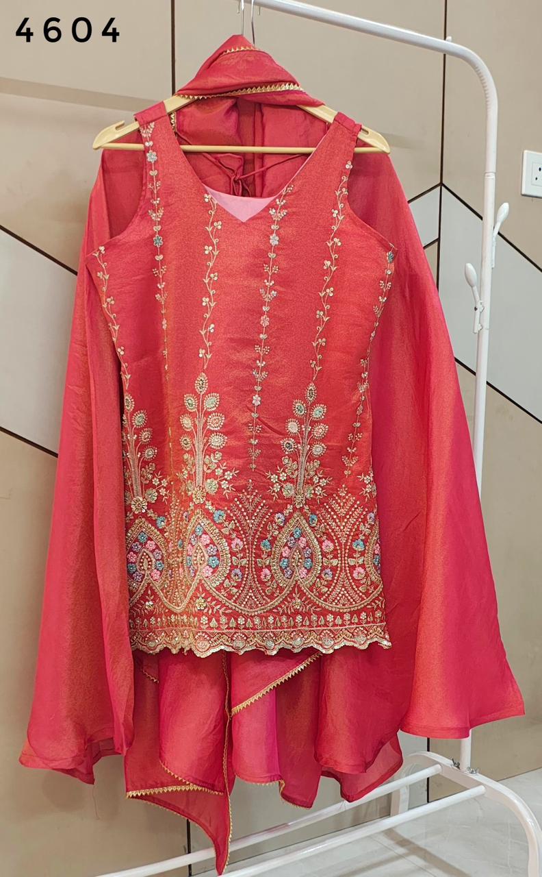 Flamingo Pink Indo Western