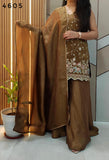 Metallic brown Indo Western