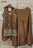 Metallic brown Indo Western