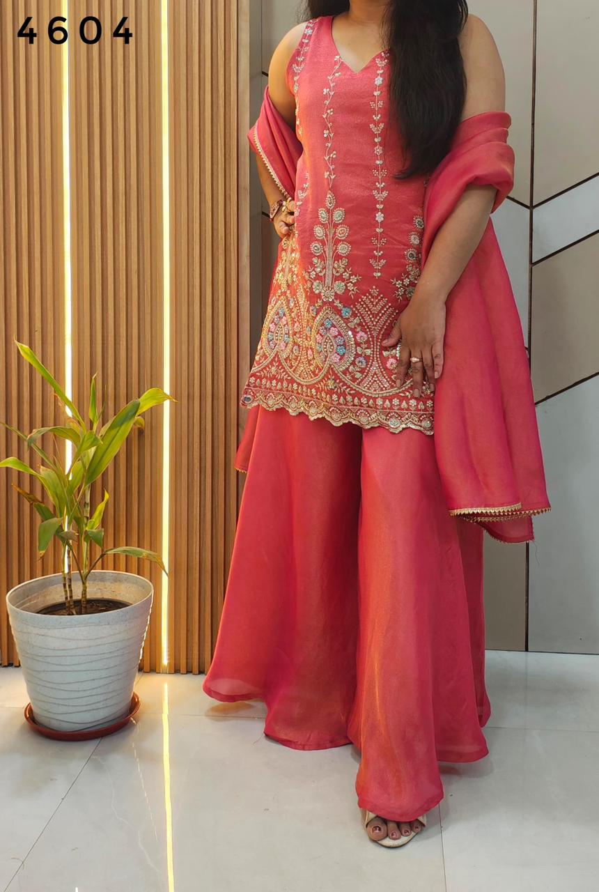 Flamingo Pink Indo Western