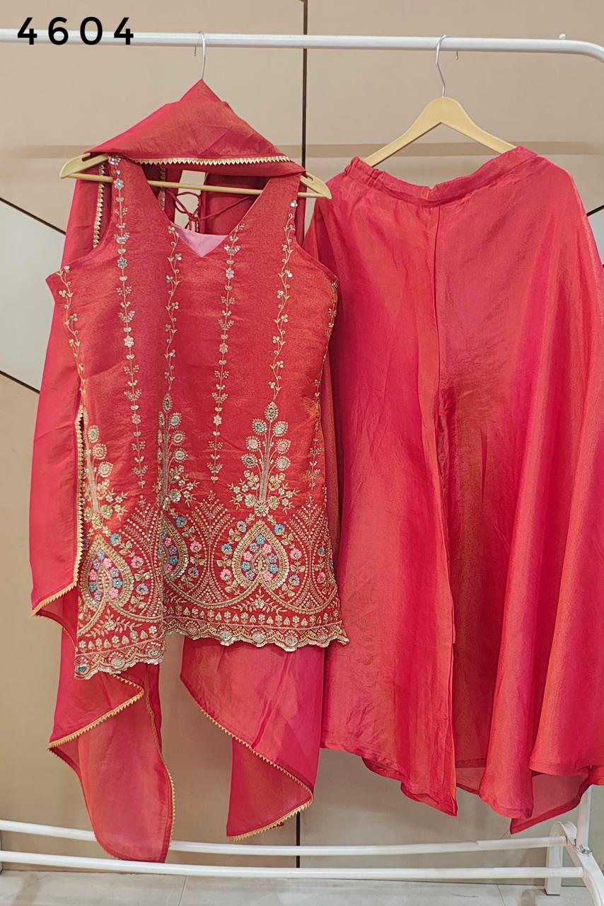 Flamingo Pink Indo Western