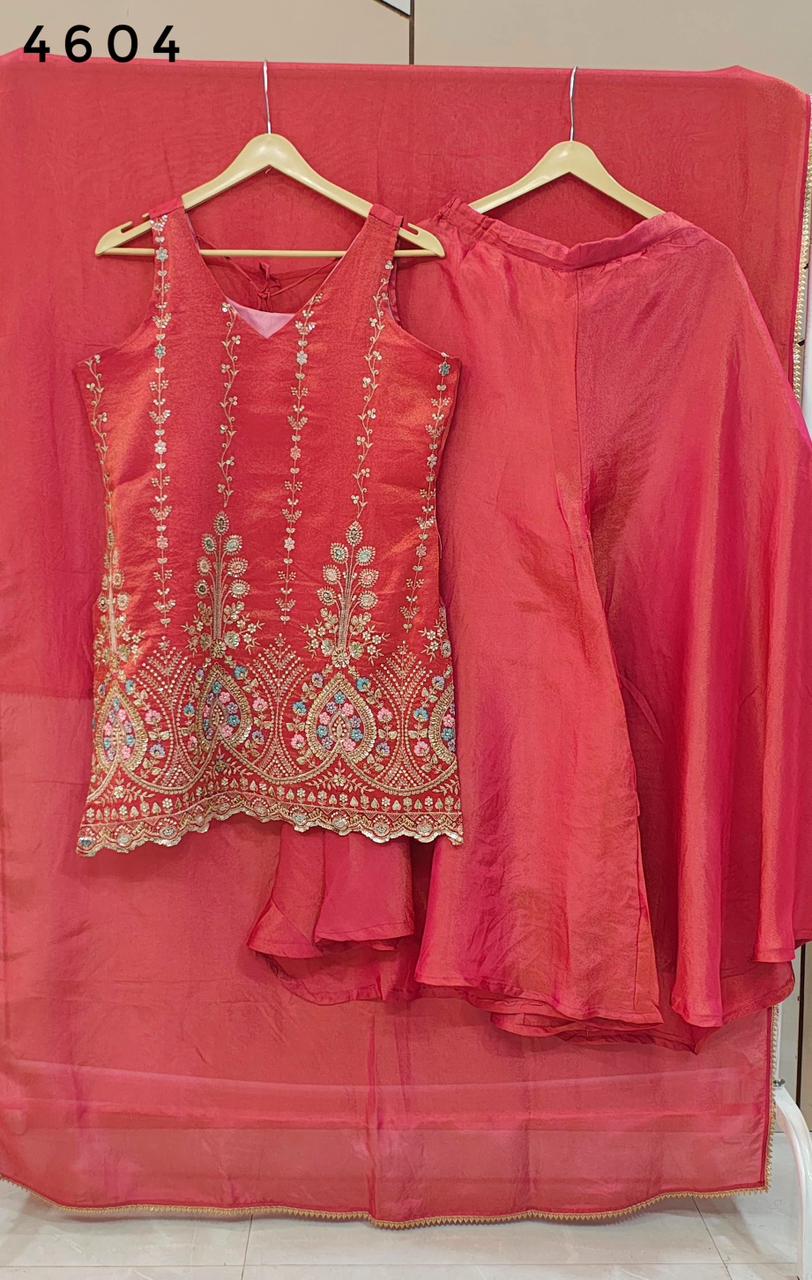 Flamingo Pink Indo Western