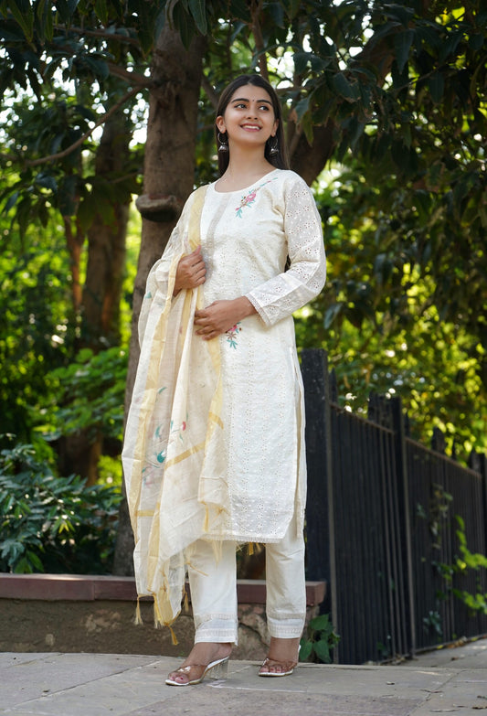 Designer  Premium Cotton Printed Dupatta Set