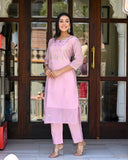 Silk Chanderi Embroidery Suit