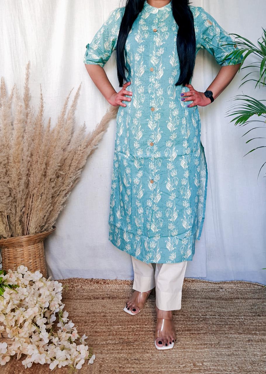 Long Cut Kurta Set for women's